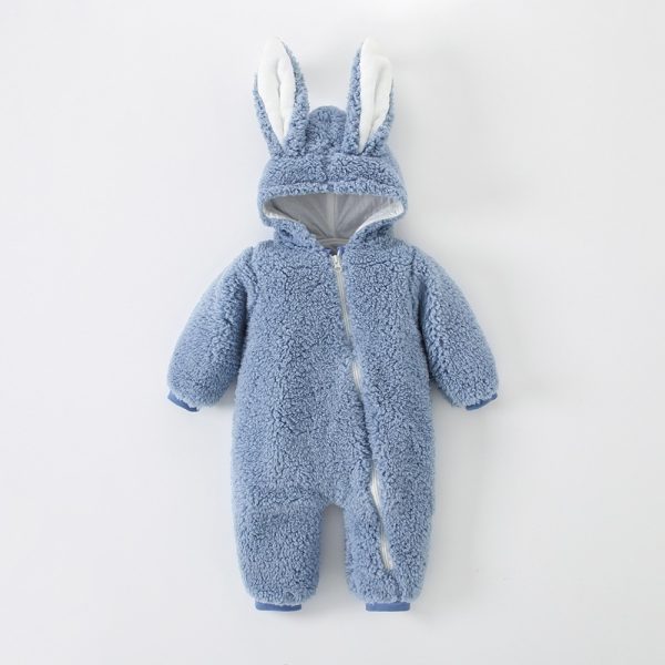 Fashion Baby Warm Bunny Ears Jumpsuit - Image 7