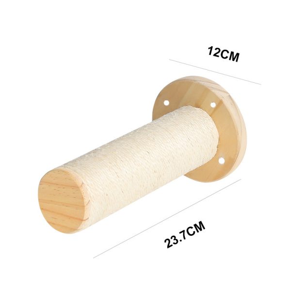 Wall Type Solid Wood Sisal Column Cat Scratching Board Toys - Image 2