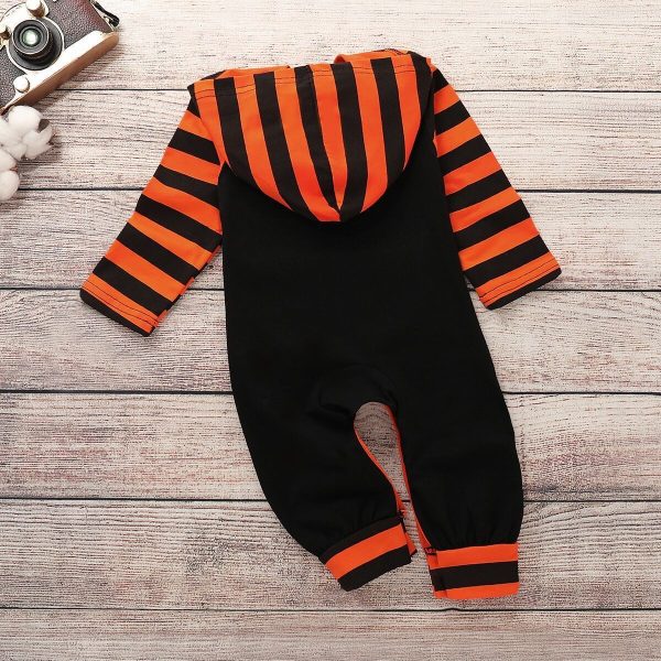 Long-sleeved Halloween Pumpkin Print Romper For Infants And Kids - Image 3