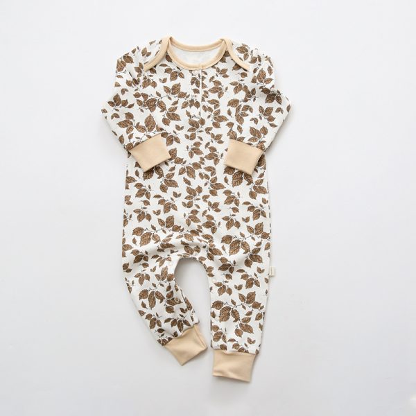 Infant Print One Piece Collar Cotton Comfort Romper - Image 4