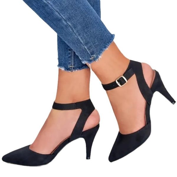 Pointed-toe Square Buckle Shoes High Heels Fashion - Image 5