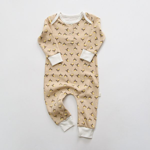 Infant Print One Piece Collar Cotton Comfort Romper - Image 3