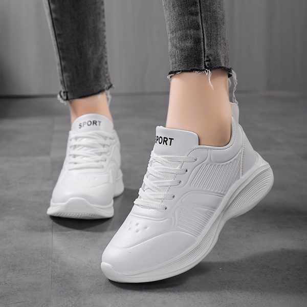 Pure Black Sneakers Women's Autumn - Image 4