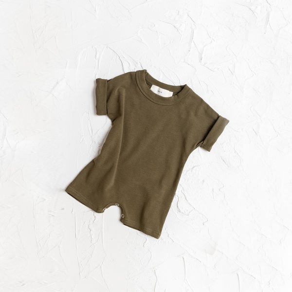 Solid Color Baby Shorts Romper Soft Short Sleeve Round Neck Summer Clothing - Image 8