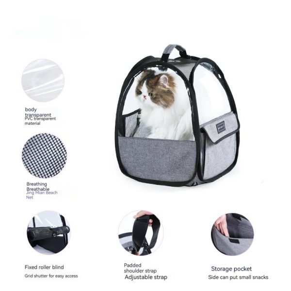 Pet Suitable Transparent Hand Cat Bag Foldable Portable Lightweight Outing - Image 4