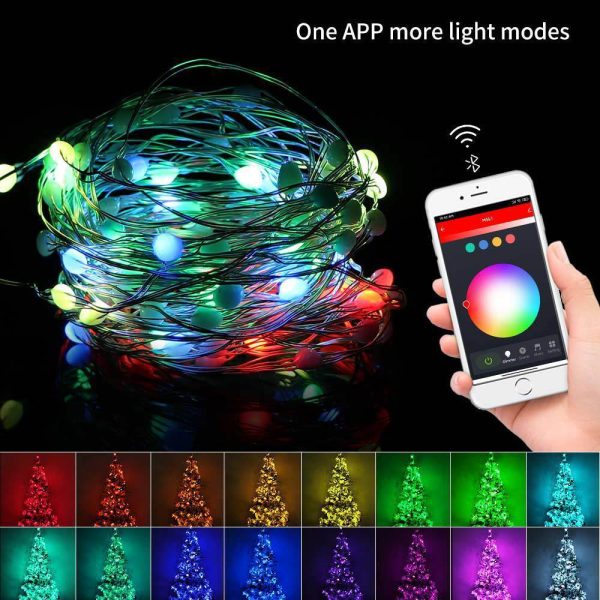 Smart LED String Lights Dancing With Music Sync Dreamcolor Fairy Lamp Garland For Home Christmas New Year's Decor Lighting - Image 5