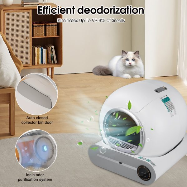 Self-cleaning Litter Box, Automatic Scooping And Deodorization, App Control Supports 2.4G WiFi, Intelligent Automatic Litter Box With Padding - Image 4