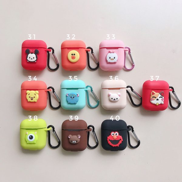 Compatible with Apple, AirPods protective jacket cute cartoon silicone anti-falling earphone jacket Japanese Korean women''s key-clasp hanging rope - Image 2