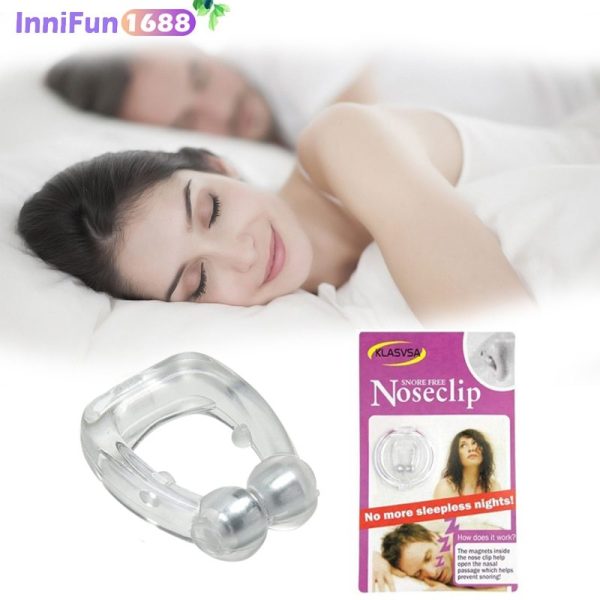 Silicone Magnetic Anti Snore Stop Snoring Nose Clip Sleep Tray Sleeping Aid Apnea Guard Night Device - Image 3