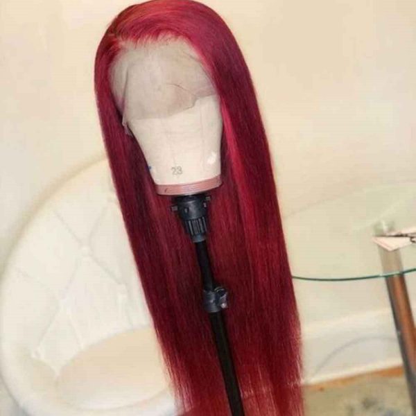 Burgundy Lace Front Human Hair Wigs Red Human Hair Wig - Image 2