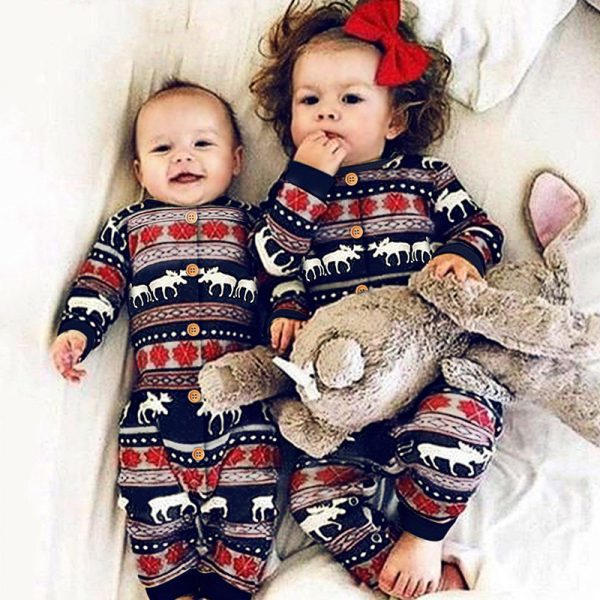 Autumn long-sleeved Christmas deer romper romper - Image 4