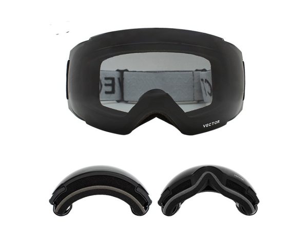 Compass ski glasses for men and women double-layer lens anti-fog spherical surface with magnets can be changed mountaineering goggles - Image 9