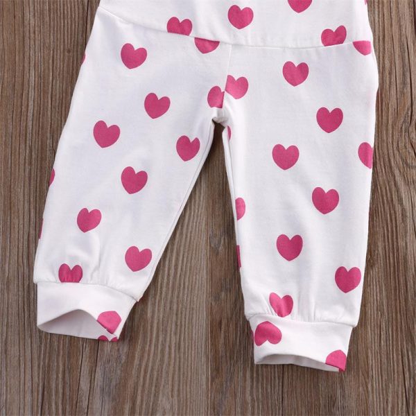 Baby girl plum red heart jumpsuit - Image 10