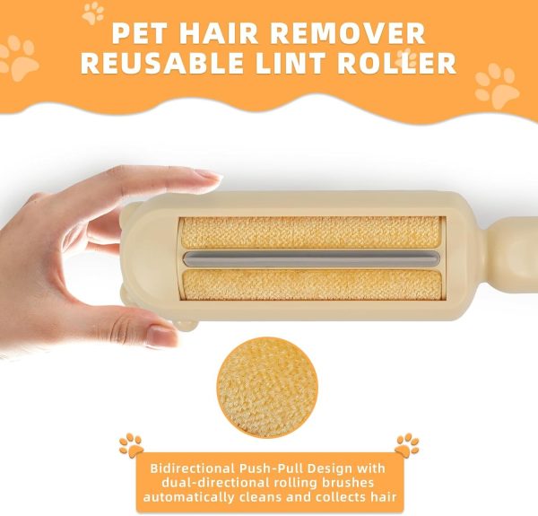 Pet Hair Remover Dog Cat Fur Remover With Self Cleaning Base Efficient Animal Hair Removal Tool Perfect For Furniture Couch Carpet  Car Seat - Image 5