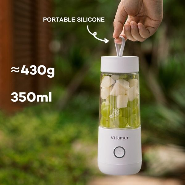 350ml Portable Blender Juicer Electric USB Rechargeable Mixer Smoothie Slushy Cup Juice Blender Bottle USB Charging Kitchen Gadgets - Image 4