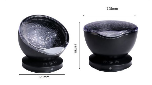 Ocean Wave Projector LED Night Light Remote Control TF Cards Music Player Speaker Aurora Projection - Image 4