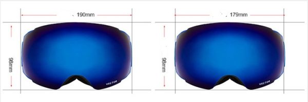 Compass ski glasses for men and women double-layer lens anti-fog spherical surface with magnets can be changed mountaineering goggles - Image 2