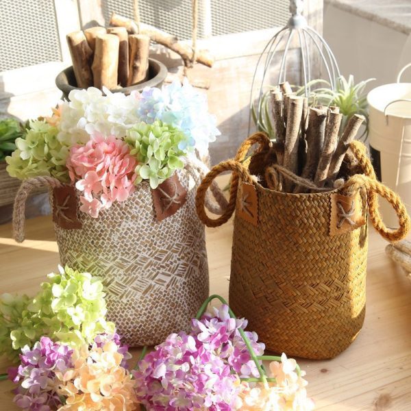 Hand woven basket flower basket basket rattan - Image 2