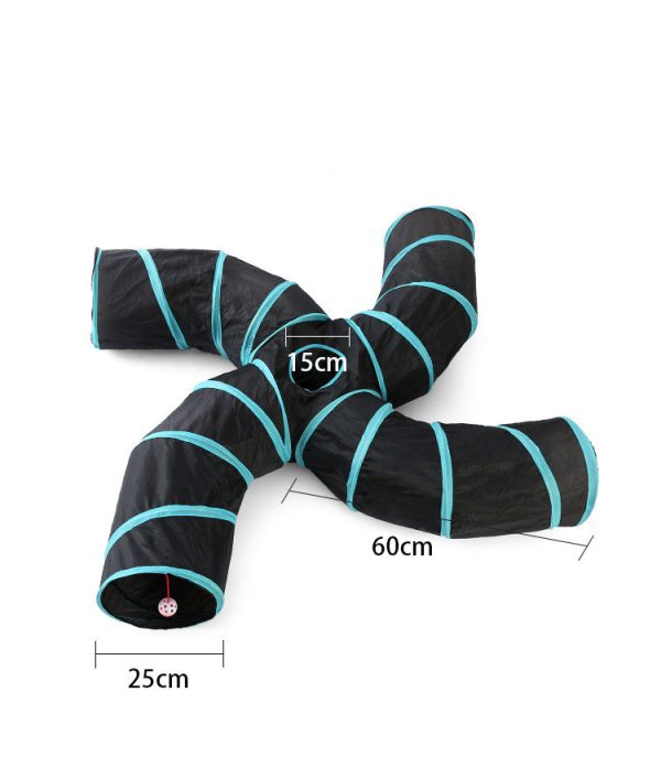 Pet Cat Toy Collapsible Tunnel S-type Four-channel Tent - Image 6