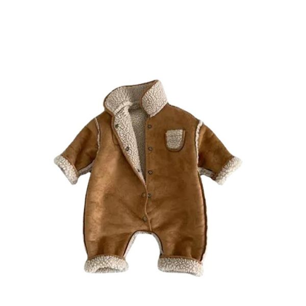 Korean Version Of Children's Clothing For Boys Baby Plush Jumpsuit - Image 5