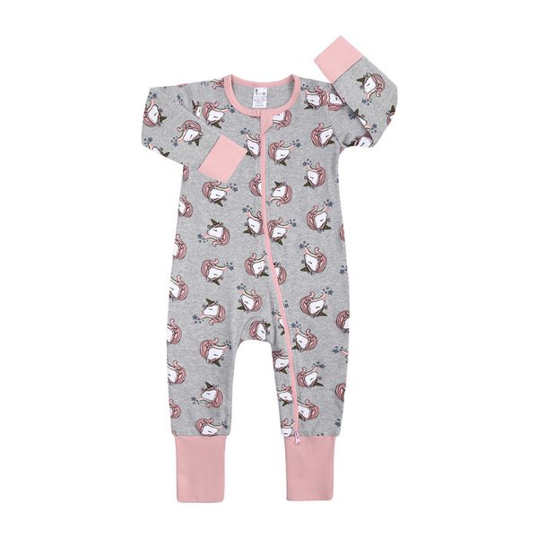 Spring And Autumn Long Sleeve Cotton Baby Jumpsuit Male And Female Baby Home Romper - Image 10