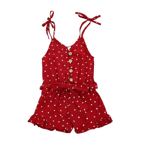 Fashion Explosive Little Love Suspender Jumpsuit