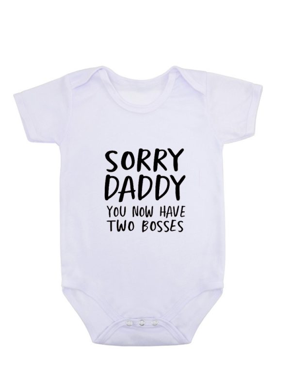 Children's Alphabet Sorry Daddy Printed Romper Romper - Image 4