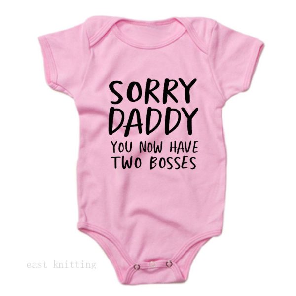 Children's Alphabet Sorry Daddy Printed Romper Romper - Image 2