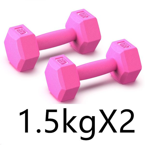 Dumbells Men's Arm Muscle Training Household Rubberized Dumbbells Female Fitness Equipment - Image 5