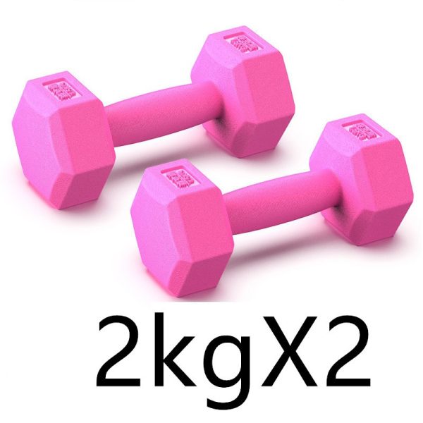 Dumbells Men's Arm Muscle Training Household Rubberized Dumbbells Female Fitness Equipment - Image 4