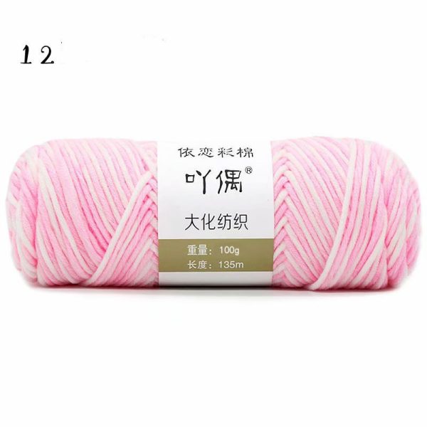 8 Strands Of Gradient Milk Cotton Wool Hand-knitted Medium Thick - Image 4