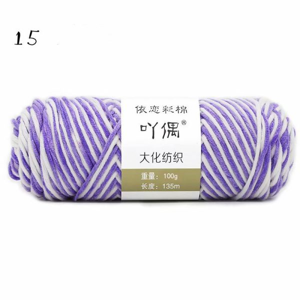 8 Strands Of Gradient Milk Cotton Wool Hand-knitted Medium Thick - Image 10