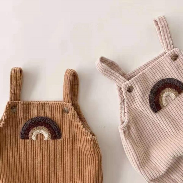 Corduroy vests and overalls for boys and girls in autumn and winter - Image 7