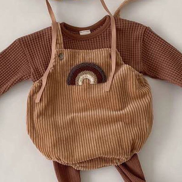 Corduroy vests and overalls for boys and girls in autumn and winter - Image 10