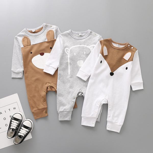 European And American Children's Cotton Animal Long-Sleeved Cotton Romper - Image 6