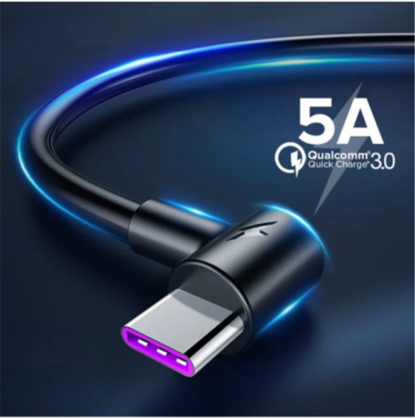 Data Cable 5A Fast Charging Elbow Charging Cable for Mobile Phone - Image 5