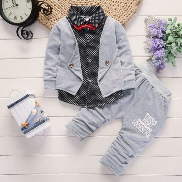 New Design Toddler Boys Casual Suit Set Boys Clothes Set Printed Suit Infant Boys Children Clothing Set - Image 3