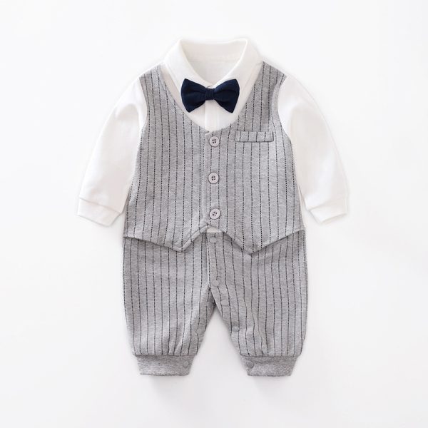 Baby Jumpsuit Spring And Autumn Models Foreign Trade Gentleman Baby Clothes Long-Sleeved Baby Clothes Baby Clothes - Image 7