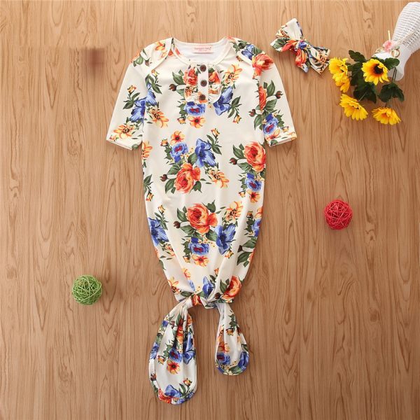 Ins Baby Floral Sleeping Bag Spring And Autumn Long-Sleeved Baby Anti-Kick Quilt  Headdress - Image 4