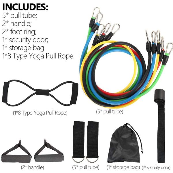 Rally Rope Set 11 Piece Set Rally Resistance Bands Latex Rally Band Fitness Band Rally Tube - Image 3