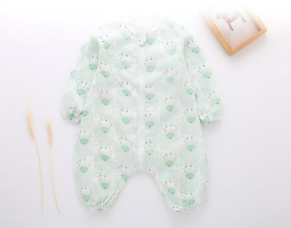 Gauze Baby Sleeping Bag Summer Thin Newborn Baby One-Piece Pajamas Spring And Autumn Children'S Split-Leg Sleeping Bag - Image 5