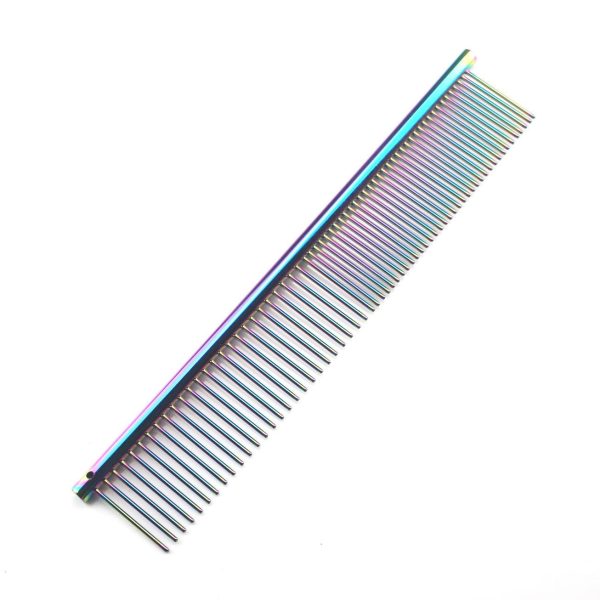 Color Stainless Steel Medium Pet Comb