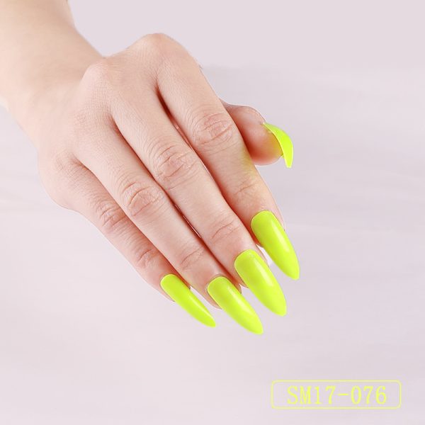 Long Pointed False Nails Solid Color Nails Salon Nails Almond Nail Patches Finger Nails - Image 4