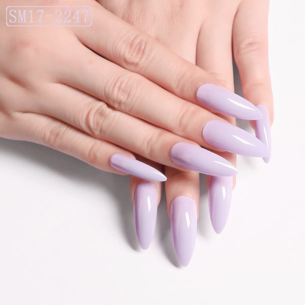 Long Pointed False Nails Solid Color Nails Salon Nails Almond Nail Patches Finger Nails - Image 10