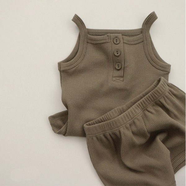 Baby Summer Sleeveless Camisole Briefs - Image 2