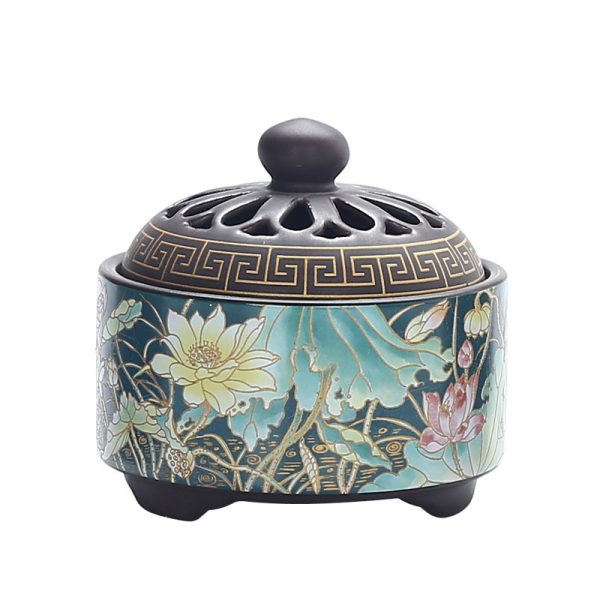 Ceramic Cloisonne Incense Burner, Backward Incense Burner, Incense Channel Enamel - Image 2