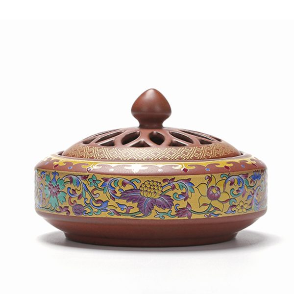 Ceramic Cloisonne Incense Burner, Backward Incense Burner, Incense Channel Enamel - Image 3