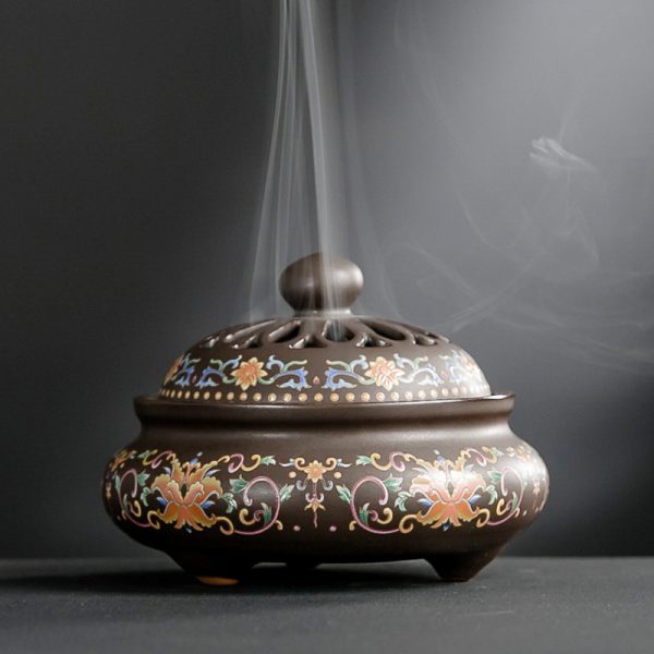 Ceramic Cloisonne Incense Burner, Backward Incense Burner, Incense Channel Enamel - Image 9