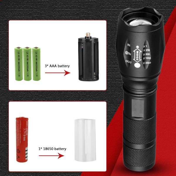 Strong Light Flashlight Special Forces Rechargeable Home Self-Defense Waterproof Riding Mini Camping Premium Super Bright Flashlight - Image 3