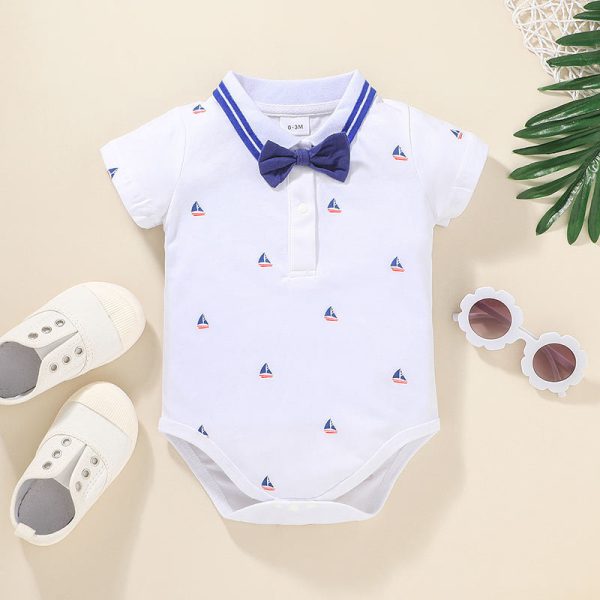 Gentleman'S Baby Short-Sleeved One-Piece Two-Piece Suit - Image 5